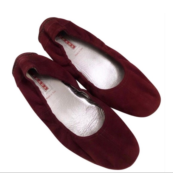 Prada Shoes - PRADA Suede Ballet Flat Shoes